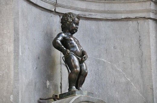 Πάγωσε και ο "Manneken-Pis»