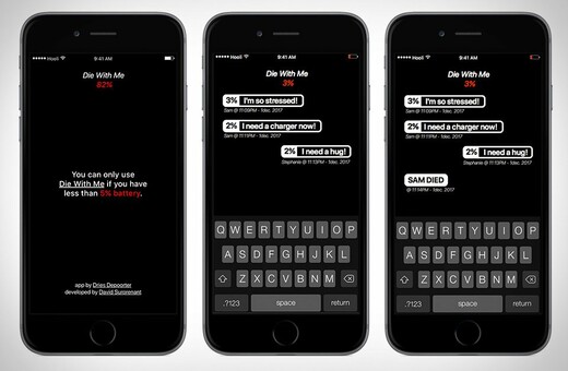 Die With Me: Εφαρμογή συνομιλιών λειτουργεί μόνο όταν η μπαταρία πέσει στο 5%