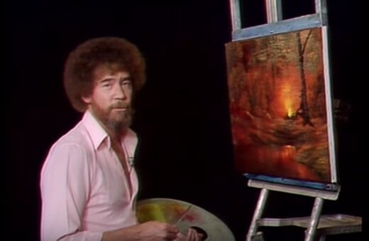 Αυτή είναι ίσως η μοναδική φορά που ο Bob Ross ζωγράφισε έναν άνθρωπο