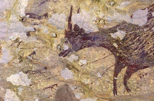 Βραχογραφία 44.000 ετών ανακαλύφθηκε σε σπήλαιο - Η αρχαιότερη σκηνή κυνηγιού στον κόσμο