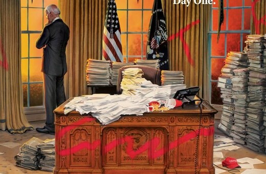 TIME: Ο Τζο Μπάιντεν στο κατεστραμμένο Οβάλ Γραφείο - Το εξώφυλλο της «επόμενης ημέρας»