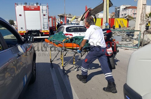 Κατέρρευσε στέγαστρο στο παλιό λιμάνι της Πάτρας - Ένας νεκρός