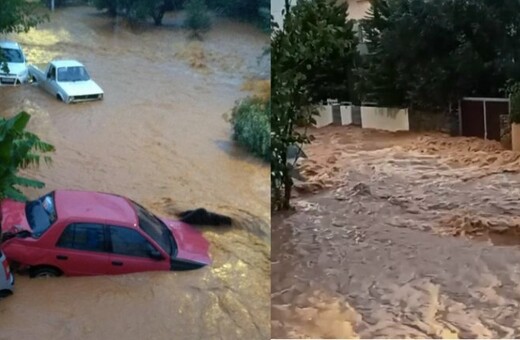 Κακοκαιρία στην Κρήτη: «Κάτοικοι στις ταράτσες για να γλιτώσουν από τα ορμητικά νερά»