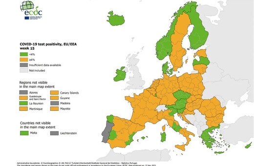 Κορωνοϊός - Χάρτης ECDC: Στο «πράσινο» η Ελλάδα σε θετικότητα και τεστ