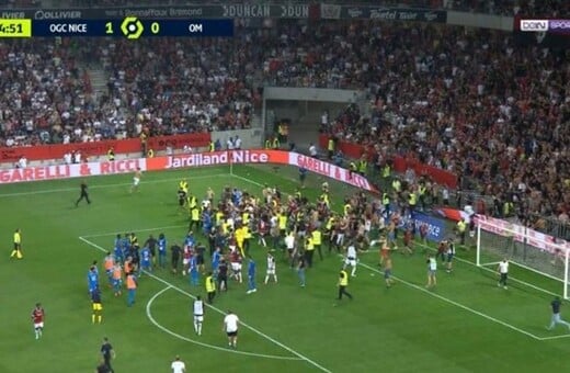 Χάος στο Νις-Μαρσέιγ: Έριξαν μπουκάλι στον Παγέ, το ξαναπέταξε στην εξέδρα και μπήκαν στο γήπεδο