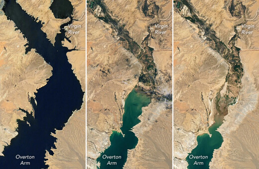 NASA satellite images show how much Lake Mead has receded since 2000