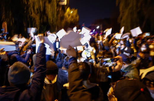 Blank sheets of paper become symbol of defiance in China protests