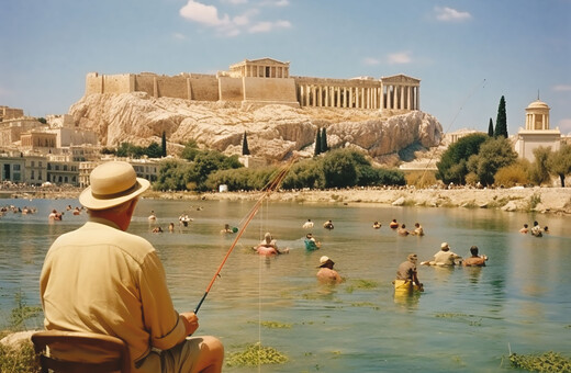 Athens Surreal: Μια σουρεαλιστική εικόνα της Αθήνας με αισθητική Γουές Άντερσον και τη βοήθεια της τεχνητής νοημοσύνης