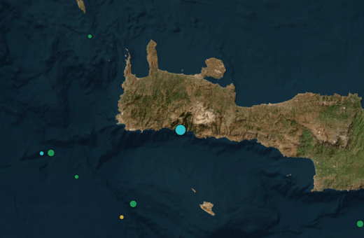 Ισχυρός σεισμός στην Κρήτη