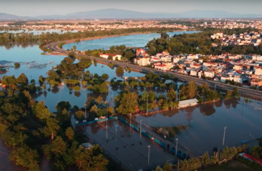 Η Λάρισα από ψηλά μετά την υπερχείλιση του Πηνειού