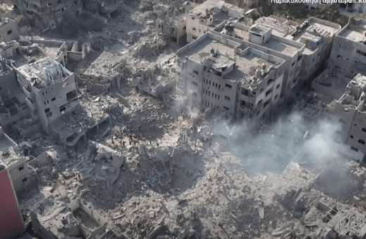 Γάζα: Πλάνα από drone δείχνουν ερείπια στον προσφυγικό καταυλισμό Bureij μετά από βομβαρδισμό