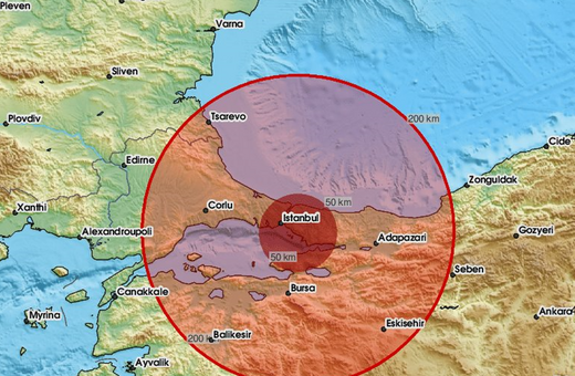 Σεισμός αισθητός στην Κωνσταντινούπολη 