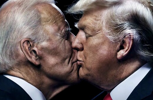 Το παθιασμένο φιλί Τραμπ και Μπάιντεν στο περιοδικό των FT