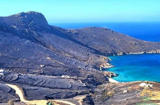 Φωτιά στη Σέριφο: Εικόνες καταστροφής στη νοτιοδυτική πλευρά του νησιού