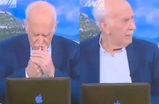Γιώργος Παπαδάκης: Η στιγμή που «πιάστηκε» να καπνίζει on air