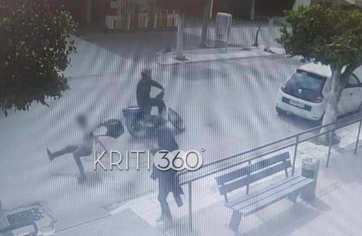 Τροχαίο στα Χανιά: Η στιγμή που μηχανάκι παρασέρνει 13χρονο αγόρι και το εγκαταλείπει 