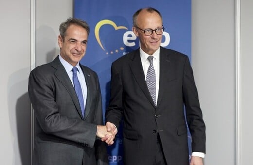 Στο Βερολίνο ο Κυριάκος Μητσοτάκης - Συνάντηση με τον καγκελάριο Μερτς