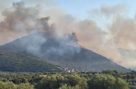 Μεγάλη η φωτιά στη Μεσσηνία - Αναζωπύρωση στην Εύβοια και μήνυμα του 112