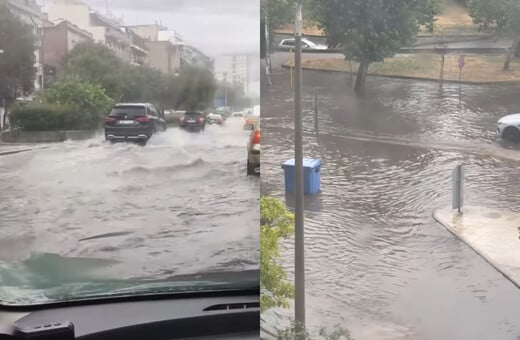 Καιρός: Η κακοκαιρία πλήττει τη Θεσσαλονίκη - Πλημμύρισαν οι δρόμοι 