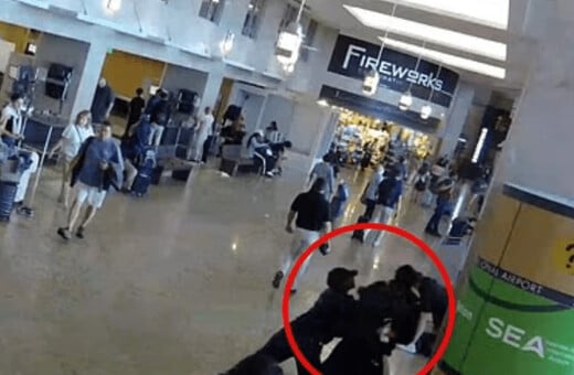 Η στιγμή που η Ολυμπιονίκης Σα'Κάρι Ρίτσαρντσον επιτίθεται στον σύντροφό της