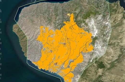 Copernicus για τη φωτιά στη Χίο: Περίπου 70.000 στρέμματα επηρεάστηκαν από τις φλόγες