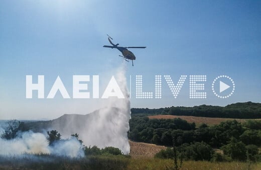 Ηλεία: Βελτιωμένη η εικόνα της φωτιάς - Σε εξέλιξη η κατάσβεσή της