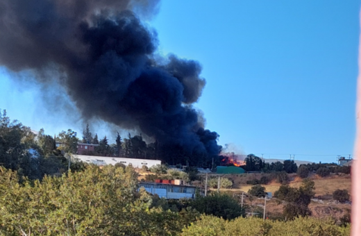 Φωτιά τώρα στο Μενίδι - Επιχειρεί και ένα ελικόπτερο 