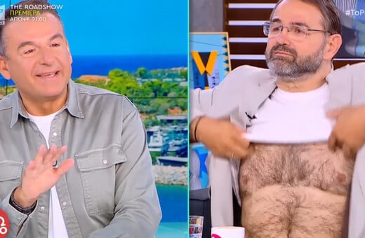 Γιώργος Λιάγκας: Ζήτησε συγγνώμη στο κοινό επειδή ο Σταύρος Μπαλάσκας σήκωσε την μπλούζα του on air