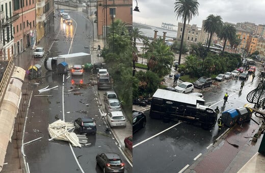 Ιταλία: Ισχυρή κακοκαιρία πλήττει τη Γένοβα