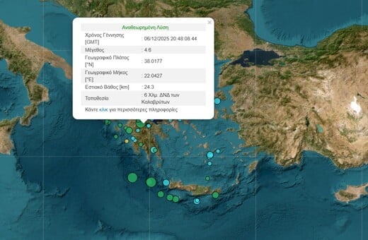 ΣΕΙΣΜΟΣ ΤΩΡΑ ΚΑΛΑΒΡΥΤΑ