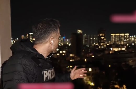 Ισραήλ: Η στιγμή που πέφτει πύραυλος πίσω από δημοσιογράφο του ΣΚΑΪ