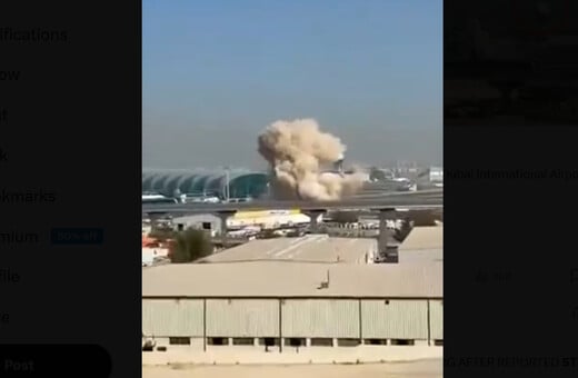 Πόλεμος στη Μέση Ανατολή: Η στιγμή που ιρανικό drone συντρίβεται στο αεροδρόμιο του Ντουμπάι