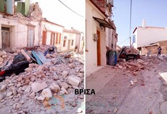 Ολοκληρωτική η καταστροφή στο χωριό Βρισά-9 στα 10 σπίτια γκρεμίστηκαν ή υπέστησαν μεγάλες ζημιές