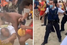 Βέλγιο: Άγριο ξύλο σε παραλία - Πετούσαν ομπρέλες στους αστυνομικούς για τα μέτρα