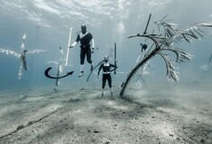 Δυο Γάλλοι και τα κινούμενα γλυπτά τους στον βυθό του Αιγαίου