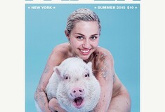 H Miley Cyrus γυμνή και με βαμμένο λιλά εφηβαίο στο Paper