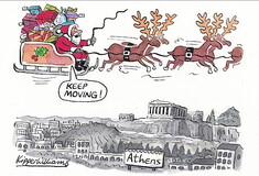 Ο Αη-Βασίλης, προσπερνά την Αθήνα στην κάρτα της Guardian,