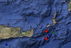 Δύο σεισμοί μεταξύ Κρήτης και Κάσου, με διαφορά 3 λεπτών
