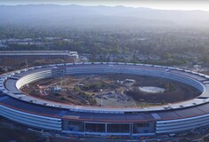 Το θηριώδες Apple Park από ψηλά με drone - To όραμα του Steve Jobs ολοκληρώνεται