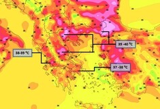 Καύσωνας: Oι πόλεις όπου θα «χτυπήσουν» κόκκινο οι θερμοκρασίες - Χάρτης