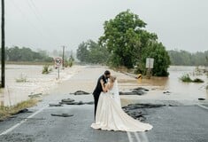 ‘Today’s the day’: the miracle wedding NSW flood waters couldn’t stop