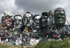 Γλυπτό από ηλεκτρονικά απόβλητα απεικονίζει τους ηγέτες των G7 στην Κορνουάλη