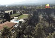 Πτήση με drone πάνω από την Βαρυμπόμπη: Εικόνες καταστροφής από το πέρασμα της φωτιάς