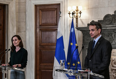 Ο Κυριάκος Μητσοτάκης με την Φινλανδή πρωθυπουργό