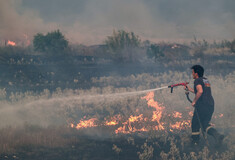 Εύβοια: Μεγάλη φωτιά στην Κάρυστο - Στη «μάχη» με τις φλόγες και εναέρια μέσα