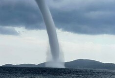 Χαλκιδική: Υδροστρόβιλος σχηματίστηκε το πρωί στο Παλιούρι	