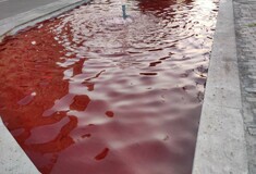 Τεχεράνη: Κοκκίνισαν συντριβάνια εν μέσω των αιματηρών διαδηλώσεων - Η καλλιτεχνική παρέμβαση
