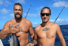 Jason Momoa bares it all in tiny loincloth on ocean fishing trip
