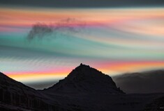 Ultra-rare 'rainbow clouds' light up the Arctic Circle like auroras in stunning new photos