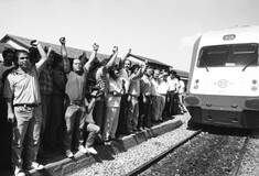 Σταθμός Λαρίσης, 1990. Απεργία κατά της προσπάθειας ιδιωτικοποίησης του ΟΣΕ.